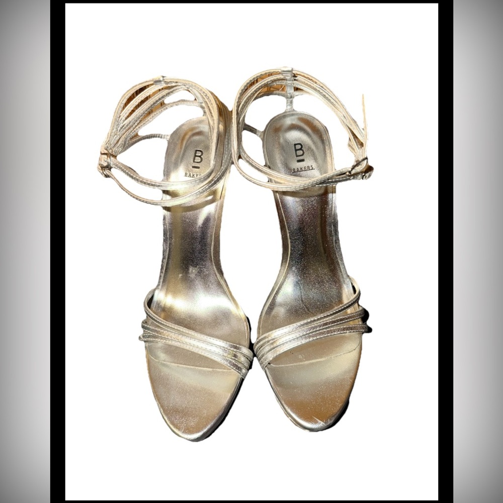 Bakers Women's Metallic Gold Heels